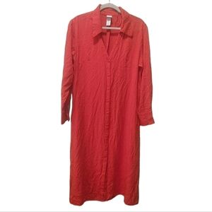 H&M Long Sleeve Maxi Button Front Shirt Dress- size M